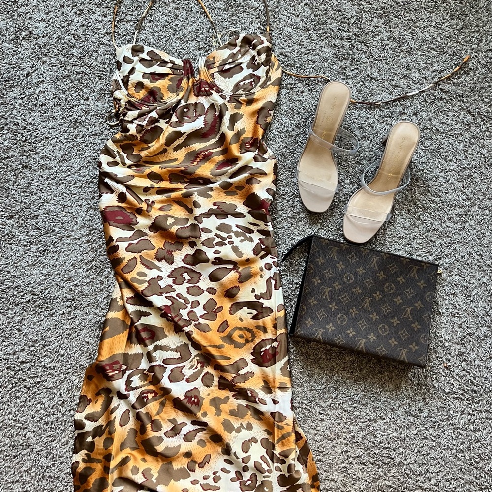 Silk midi dress - Picture 4 of 7